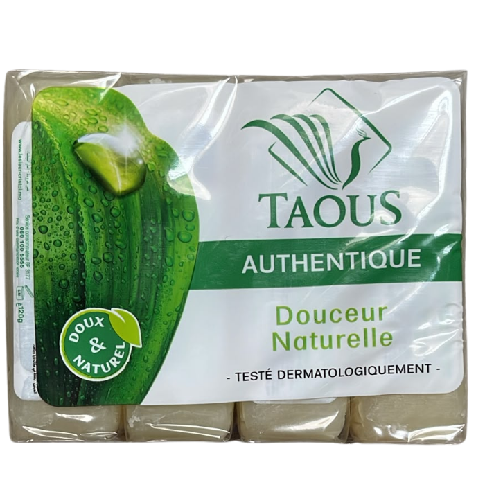 Taous Authentique Savon Douceur Naturelle (lot de 4x120g)