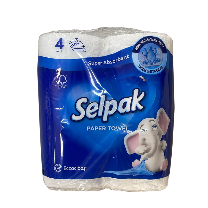 Selpak Paper Towel Essuie-Tout Super Absorbant (4 rouleaux)