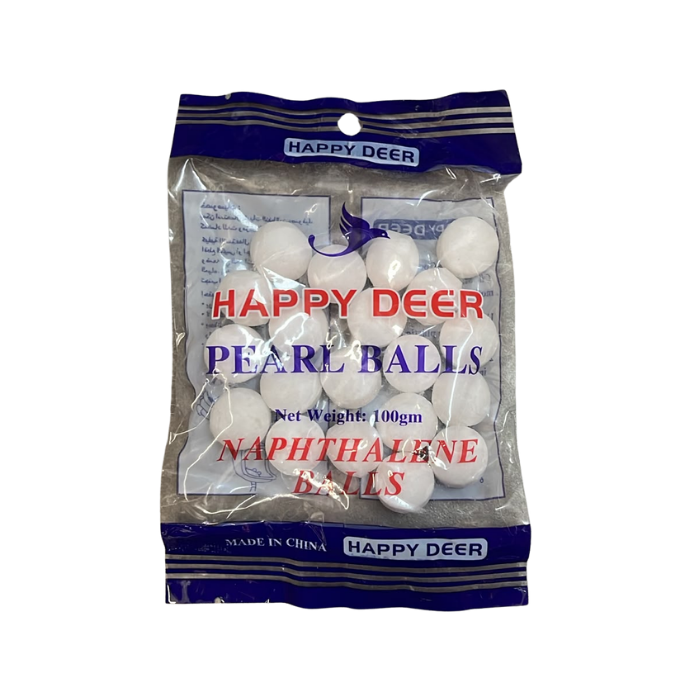 Happy Deer Pearl Balls Boules de Naphtaline Blanches 100g