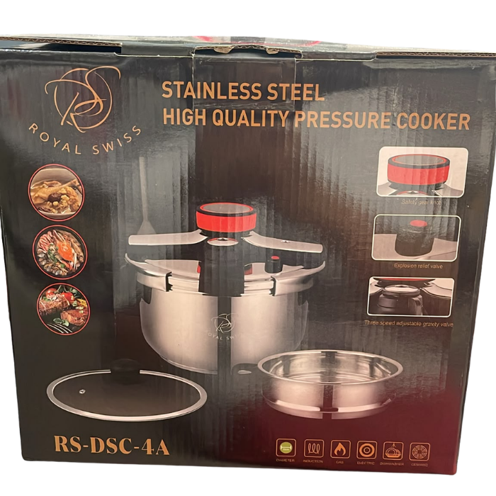 Autocuiseur Royal Swiss Inox RS-DSC-4A avec Couvercle Verre