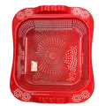 Panier Corbeille Carré Rouge avec Poignée
