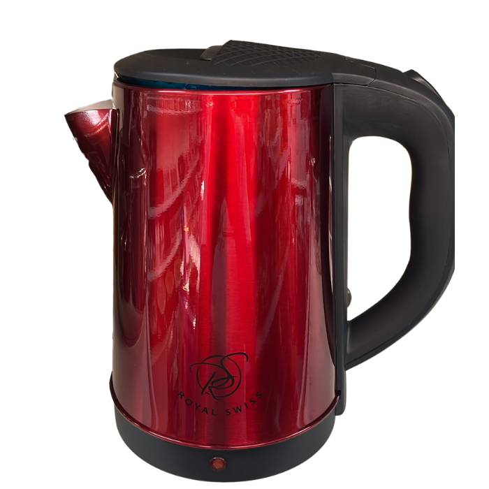 Bouilloire Électrique Inox Rouge Royal Swiss 2L