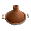 Tajine en Terre Cuite avec Cerclage et Poignées Bois