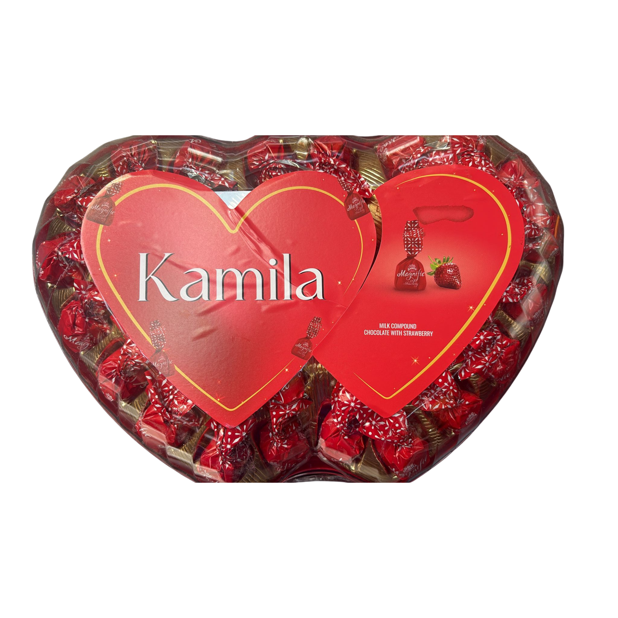 Chocolats Kamila Magnific Lait & Fraise (boîte cœur)