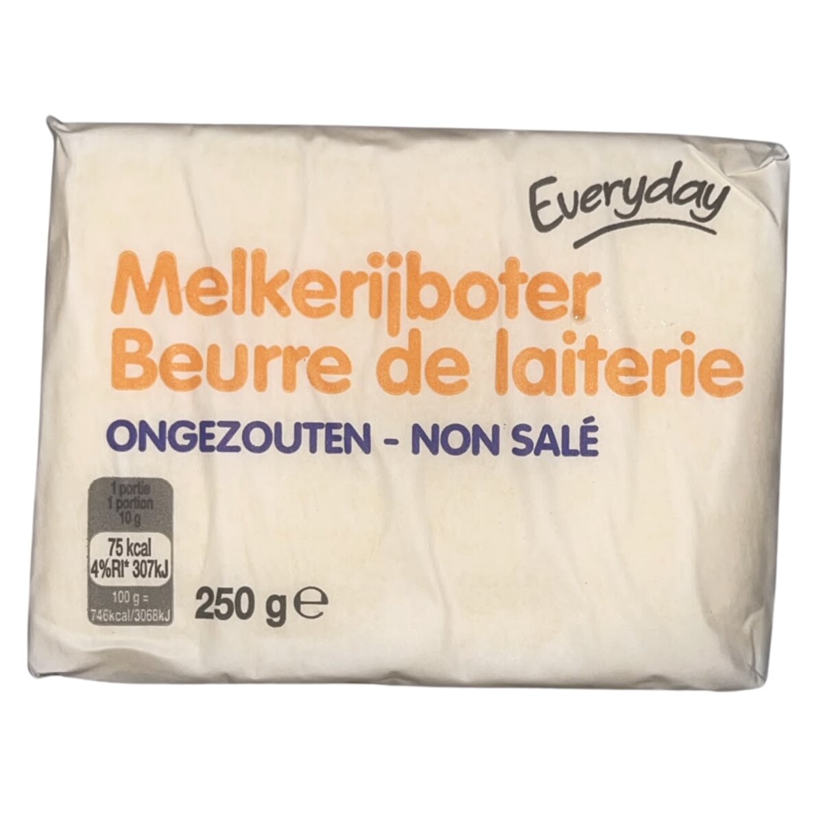 Everyday - Beurre de Laiterie Non Salé 250g
