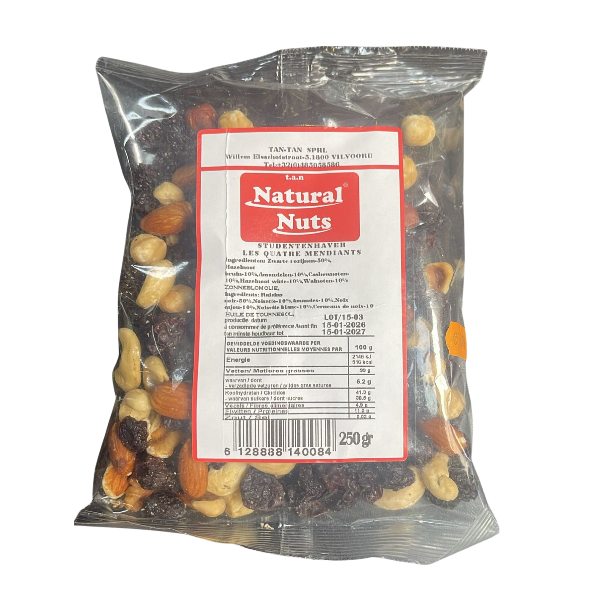 Natural Nuts - Mélange Les Quatre Mendiants 250G
