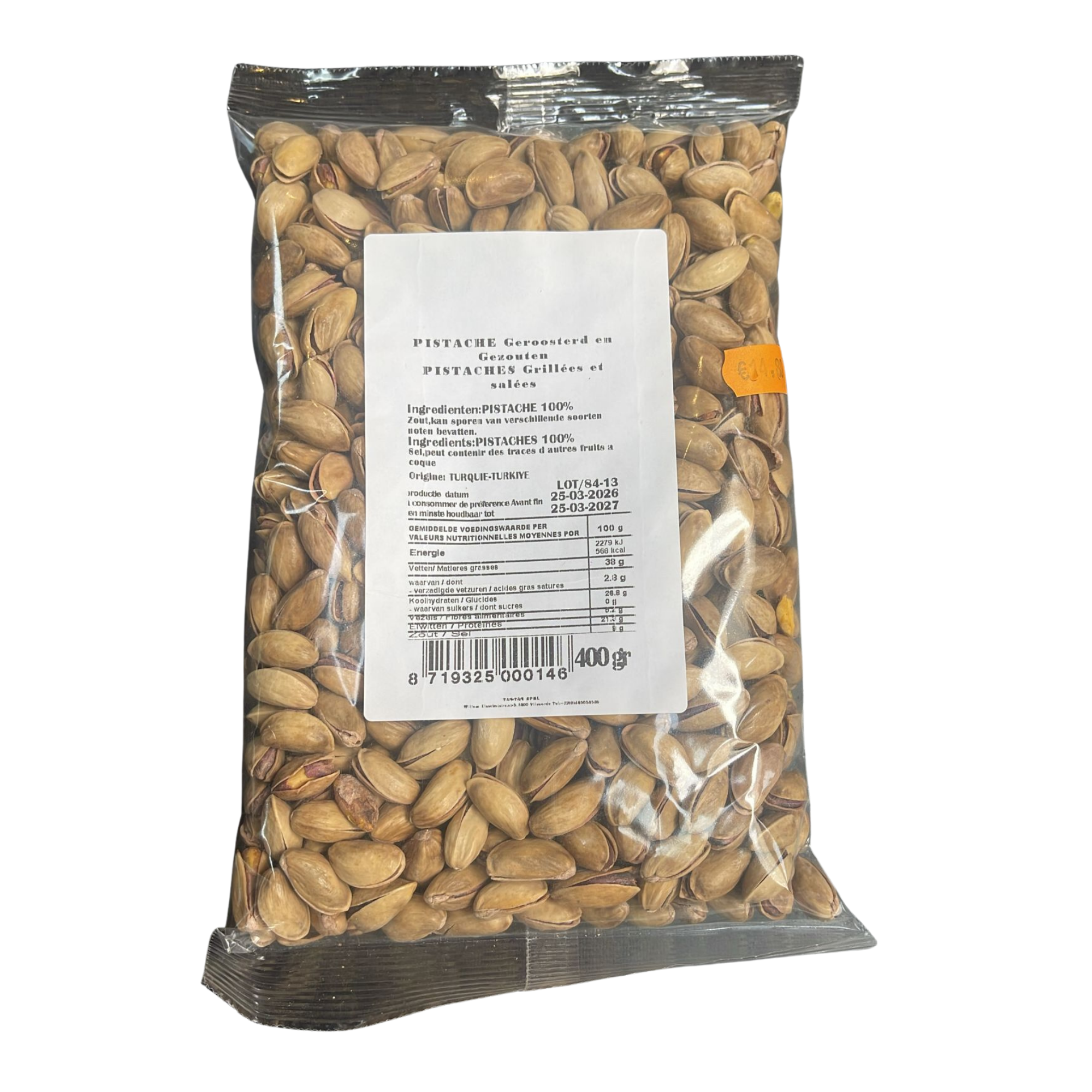 Natural Nuts - Pistaches Grillées et Salées 400G