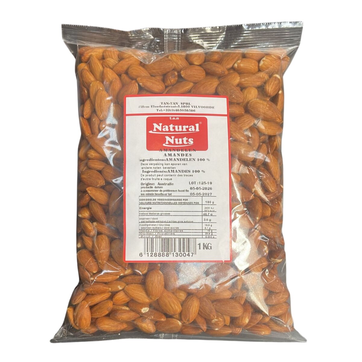 Natural Nuts - Amandes Naturelles 1KG